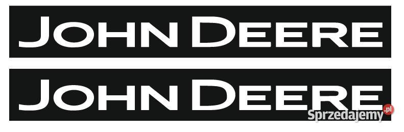 Napisy naklejka John Deere białe na czarnym 2 małopolskie