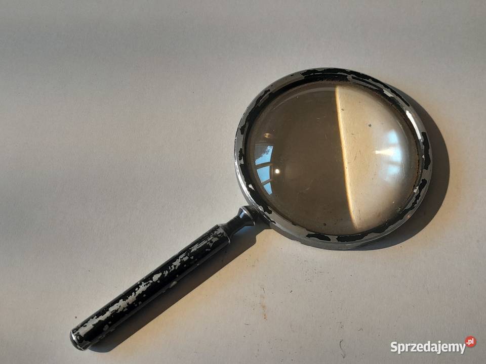 Stara duża lupa szkło powiększające z czasów PRL Dąbrowa Górnicza