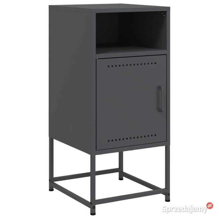 Szafka nocna antracytowa 36x39x78 stal WM846570