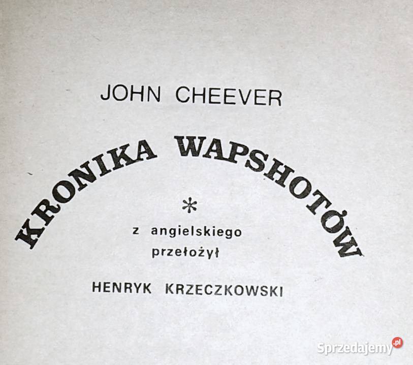 Kronika Wapshotów John Cheever Chełm