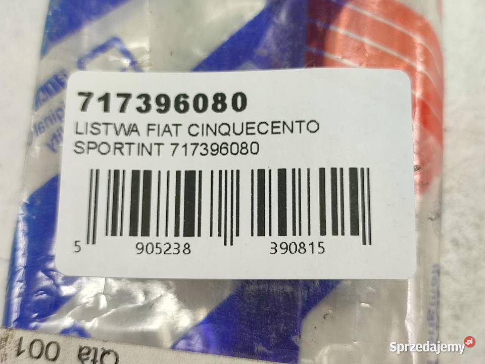 LISTWA ZDERZAKA PTYŁ FIAT CINQUECENTO SPORTING sprzedam