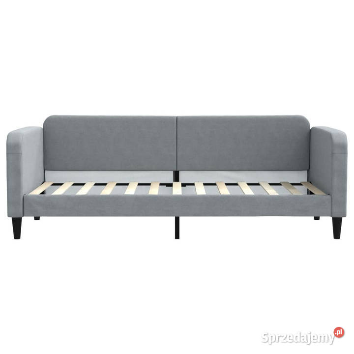 Sofa rozsuwana z szufladami jasnoszara tkanina Warszawa