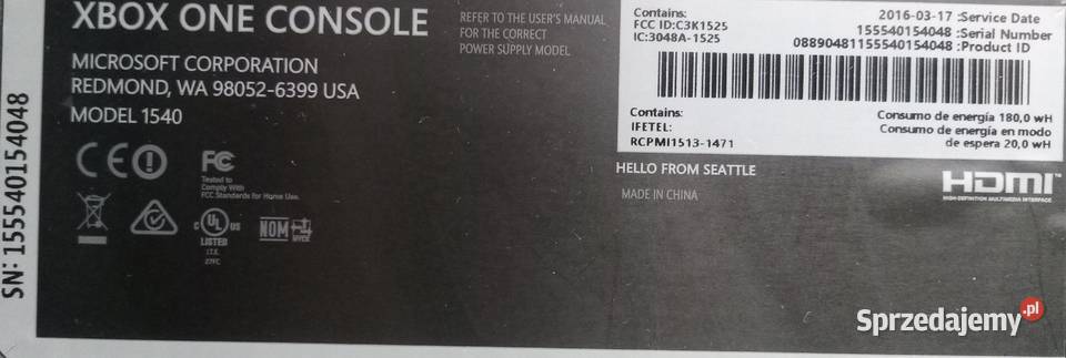 Konsola XBOX ONE 50 Gb Warszawa sprzedam