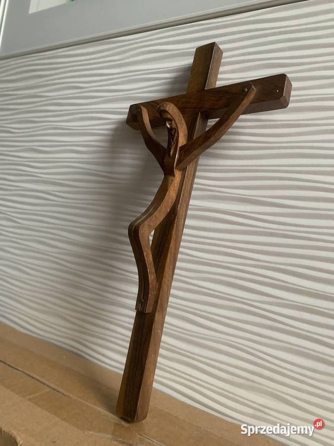 art deco Krzyż na ścianę drewno łódzkie Łowicz