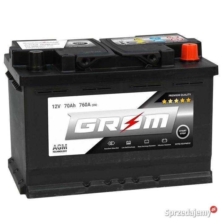 Akumulator GROM AGM 70Ah 760A Włocławek Kaliska kujawsko-pomorskie