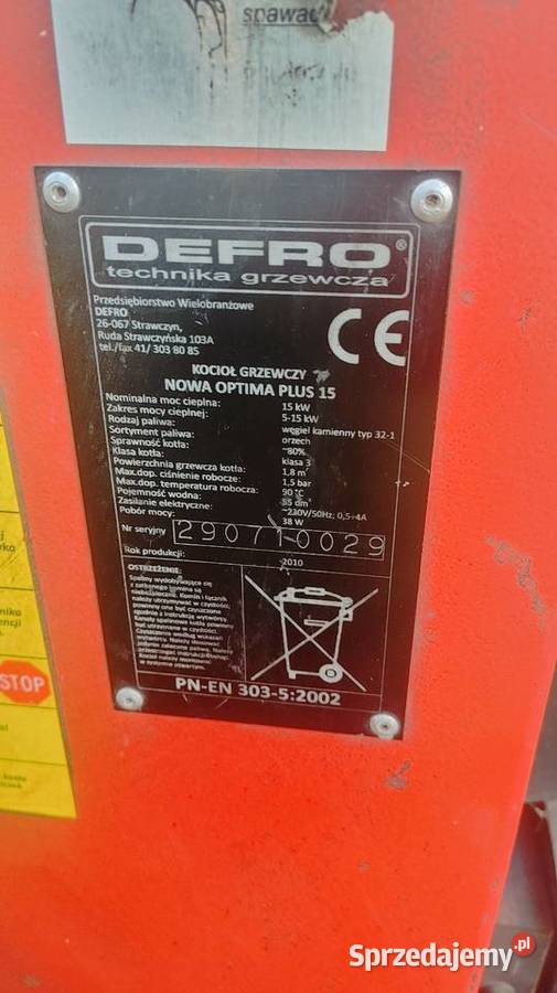 Części pieca Defro łódzkie Radomsko