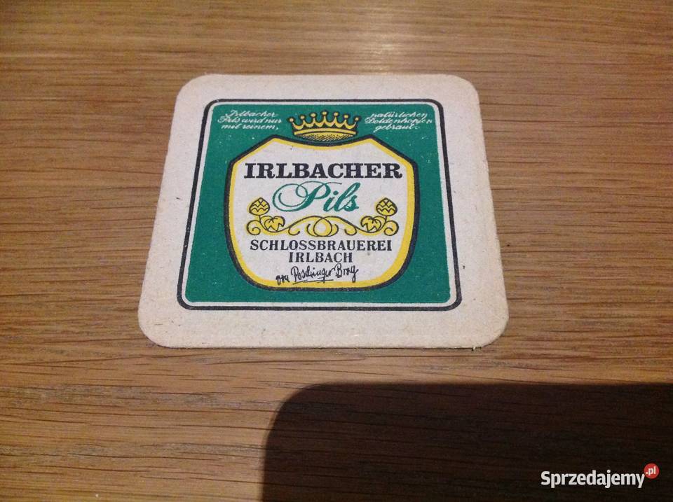 Stara Podkładka pod Piwo IRLBACHER PILS lubuskie Nowa Sól