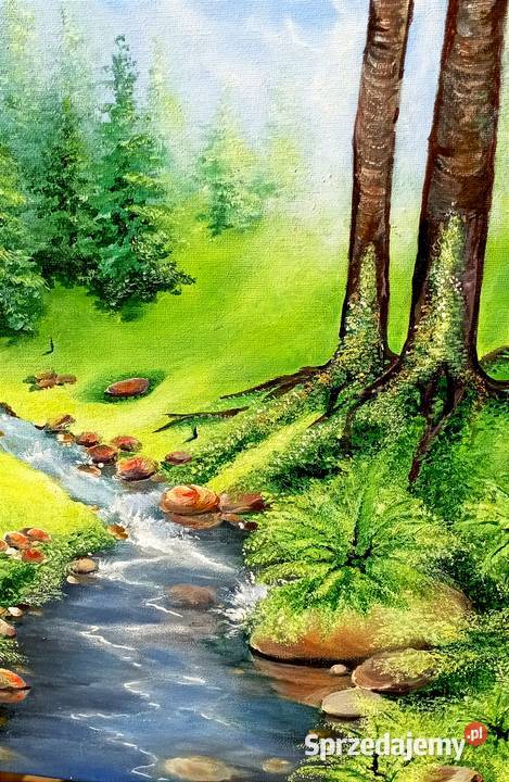 Obraz ręcznie malowany 6040 Łódź