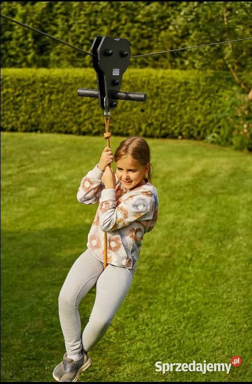 Tyrolka zjazd park linowy solidny ogrodowy podkarpackie Jeżowe