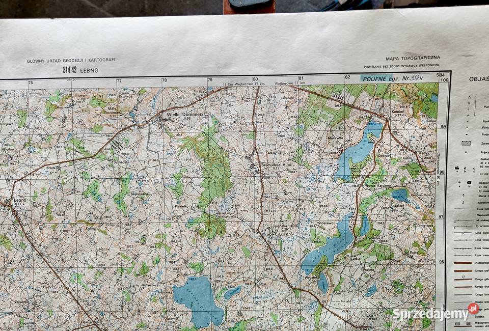 Mapy topograficzne poufneGdynia 150 000 Łebno Gdynia