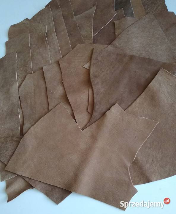 Skóra 405 g Licowa Włoska średnie i małe kawałki Rękodzieło