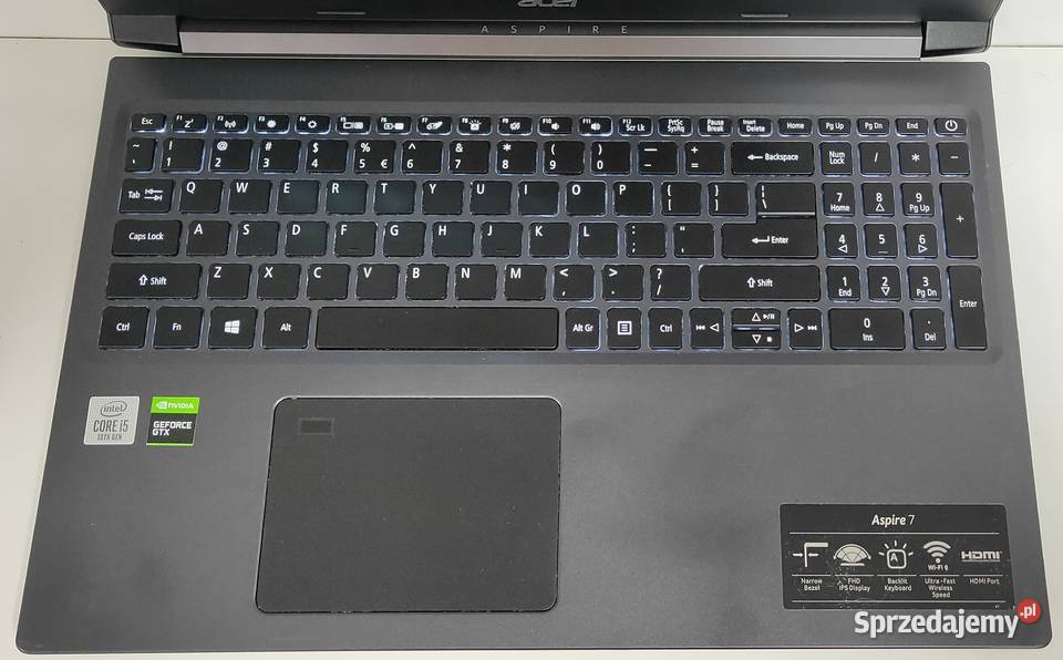 Laptop Acer Aspire 7 Intel i510300H GeForce GTX WiFi  Lublin sprzedam