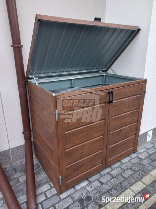 Zabudowa koszy na śmieci wiata obudowa Grudziądz