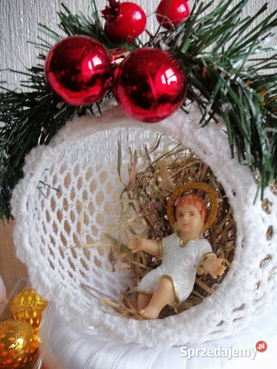 Stroik świąteczny szydelkowy Ozdoby świąteczne Katowice