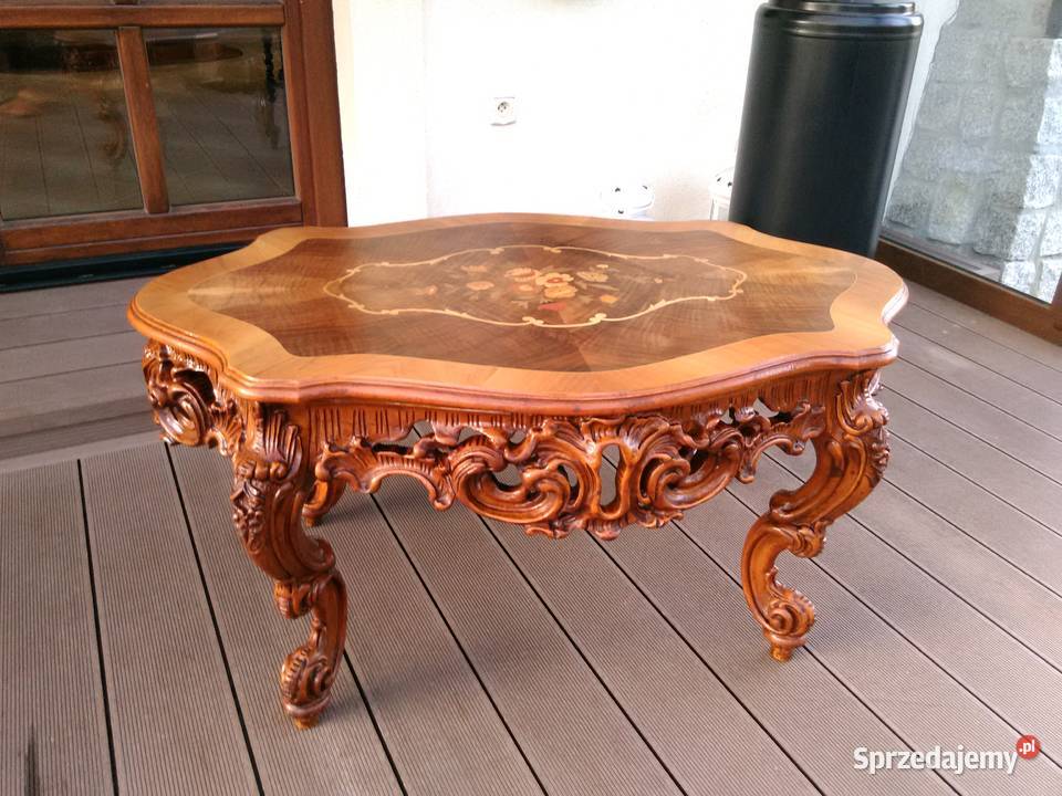 Stolik Barokowy Rzeźbiony Antyk Meble Kluki sprzedam