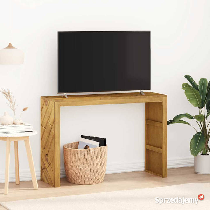 Stolik konsolowy 110x35x75 lite drewno tekowe mazowieckie Warszawa