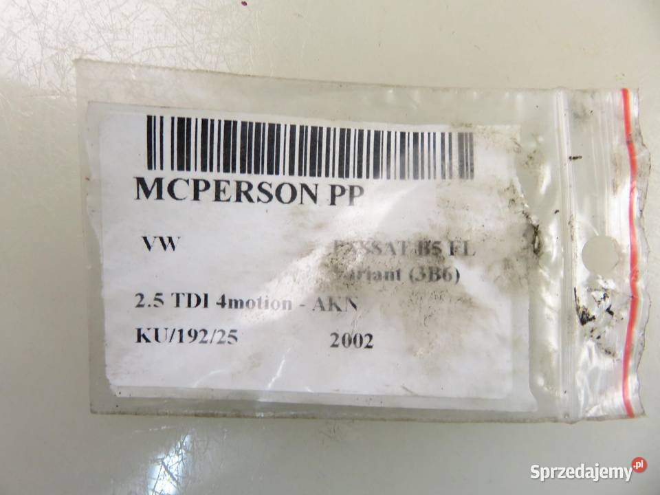 MCPERSON PRAWY PRZEDNI VW PASSAT B5 25 TDI sprzedam
