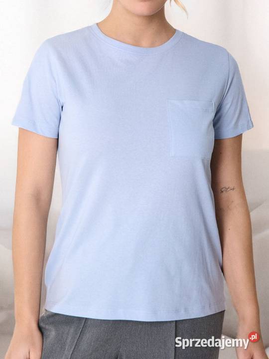 niebieski shirt z kieszonką Sinsay Rozmiar 34(XS) Olkusz
