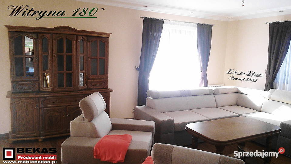 Stulowa Witryna Kredens 180 Dąb Rustkalny Bekas Białystok