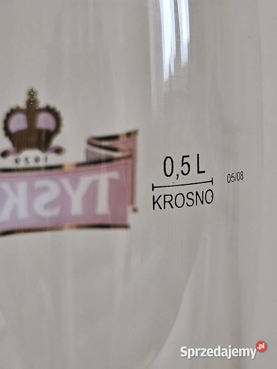 szklanka na piwo Tyskie pokal kufel 500 ml podkarpackie Krosno sprzedam