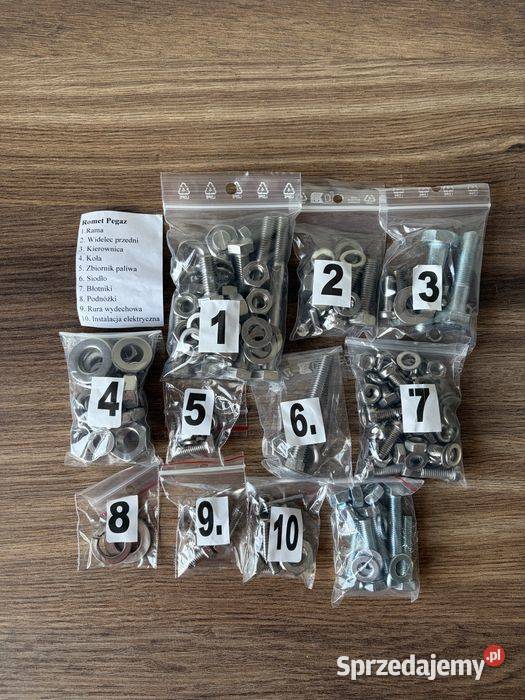 NOWY KOMPLET ŚRUB ŚRUBY NIERDZEWNE PEGAZ M750 śląskie