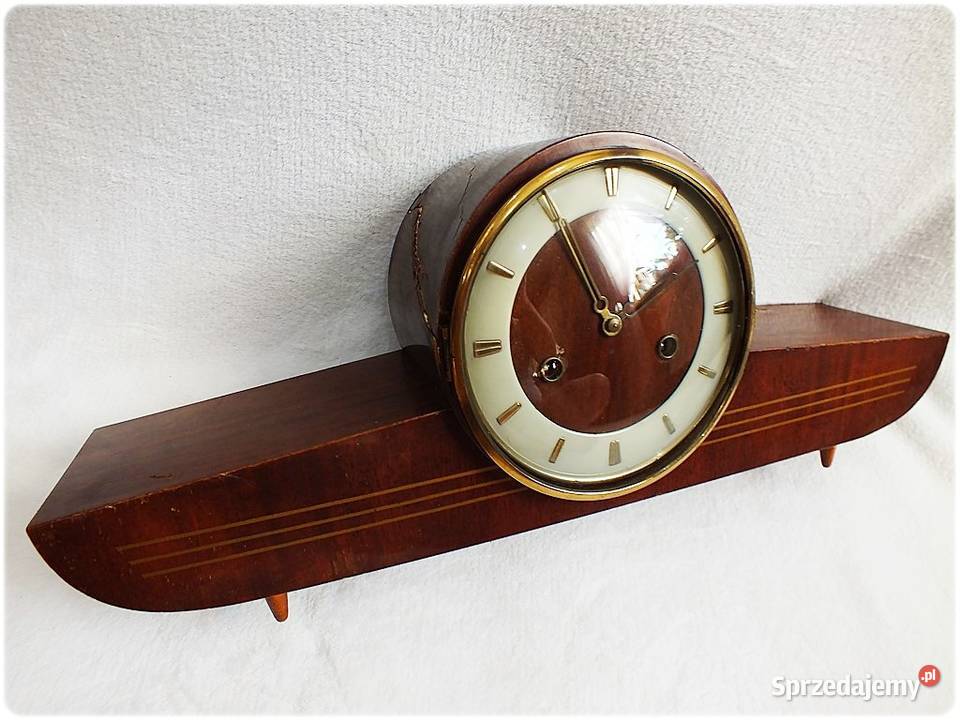 Zegar kominkowy z NRD 80 do Renowacji Mechanizm drewno