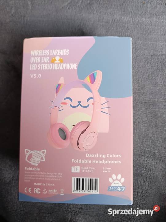 Słuchawki kotki Pudełko otwierane słuchawki Olsza sprzedam