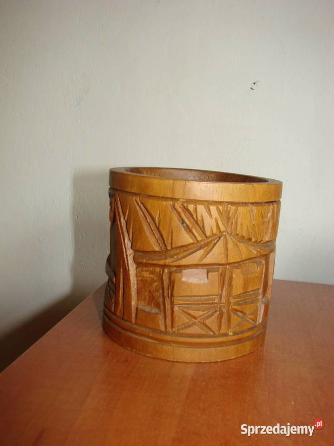 teakowa puszka pojemnik Pozostałe Pruszcz Gdański