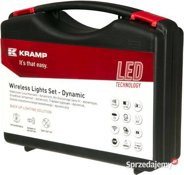 Zestaw lamp bezprzewodowych LED kwadratowych 12V Kamionna sprzedam
