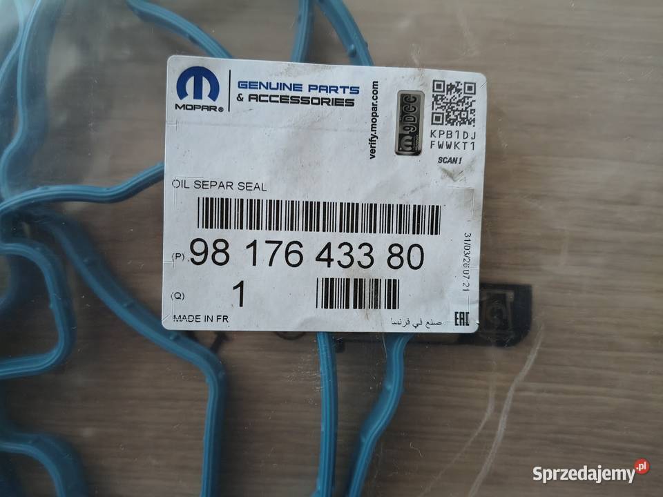 Uszczelka pokrywy zaworów 12THP Citroen Peugeot Lublin