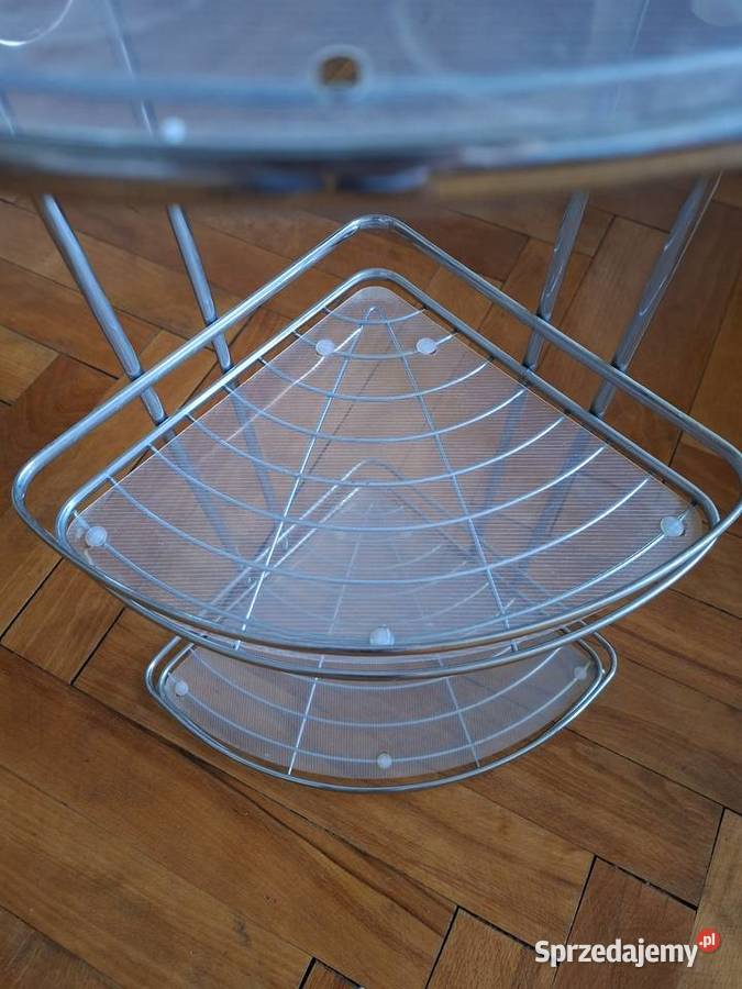 Półka łazienkowa narożna 58x25 chrom Małkinia Górna