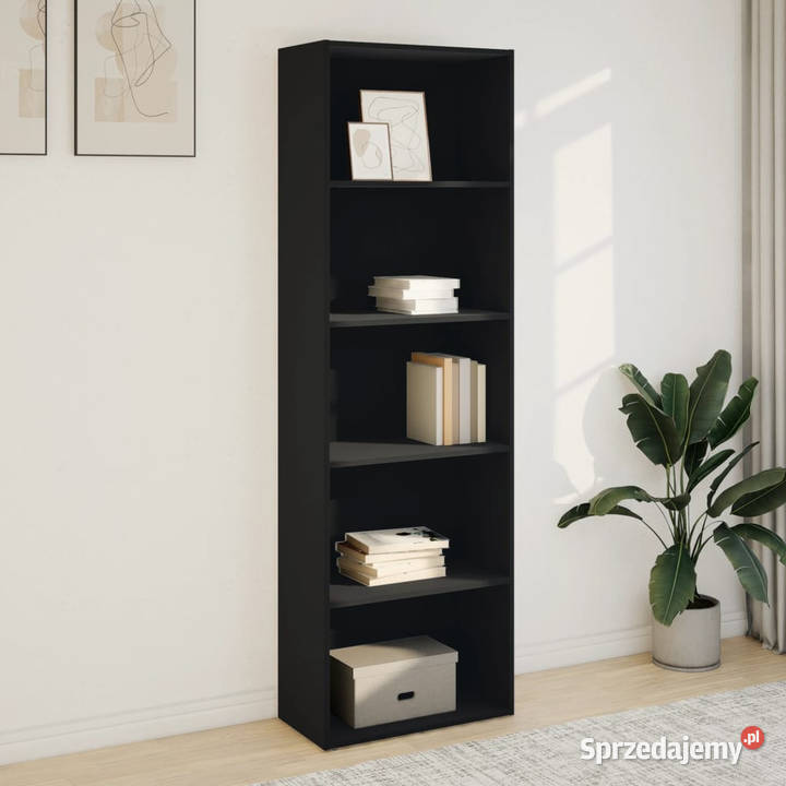 Regał na książki czarny 60x30x189 materiał mazowieckie Warszawa
