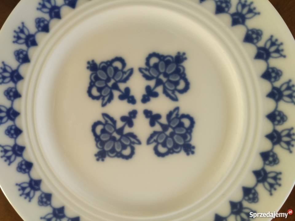 Porcelana kobalt podszkliwny Melitka talerzyki Ropa