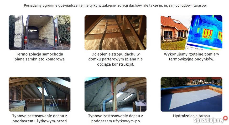 Ocieplanie poddaszy Ocieplenia poddaszy pianką