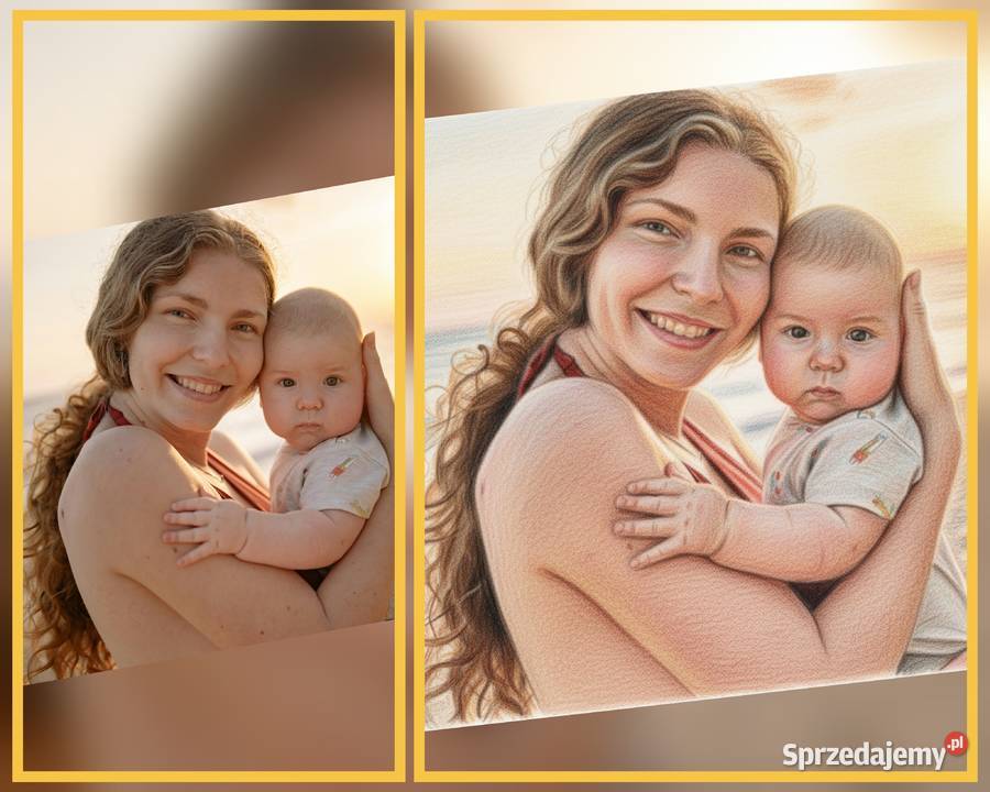 Portret Cyfrowy AI na zamówienie Wydruk Rama Jarocin