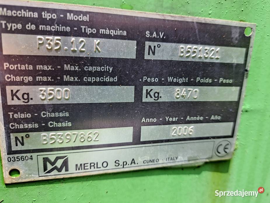 ładowarka teleskopowa MATBORO P35 12K 2006r Koparko ładowarki Wysokie Mazowieckie