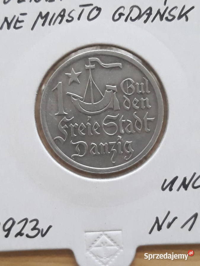 1 Gulden WM Gdańsk 1923 r 1 około mennicza