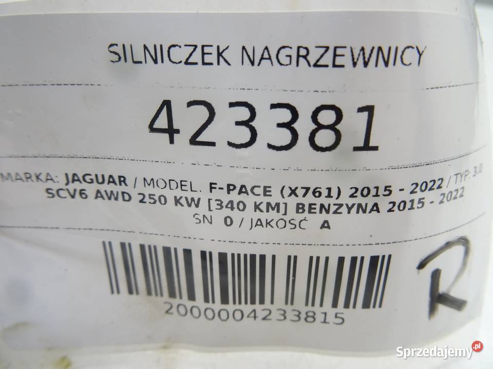 SILNICZEK NAGRZEWNICY JAGUAR MF1139301380 FPACE Silniki