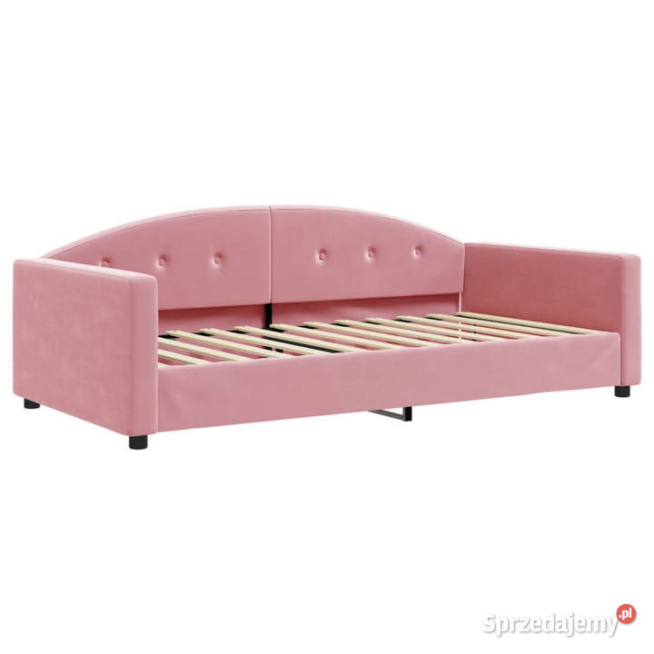 Sofa rozsuwana różowa aksamit 100x200 WM3197311 Warszawa