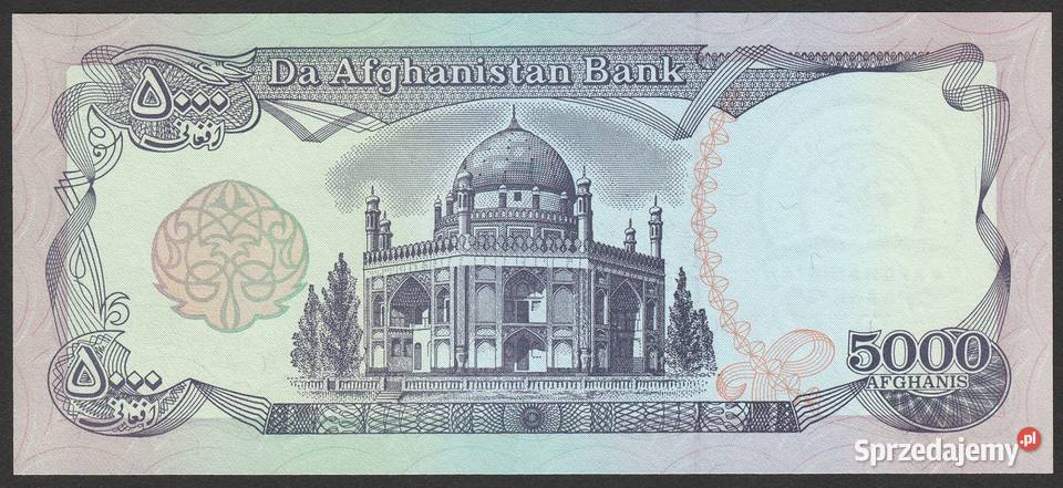 AFGANISTAN 5000 AFGHANIS 1993 STAN BANKOWY UNC Łódź