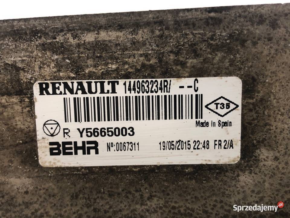 INTERCOOLER RENAULT KANGOO II 144963234R 15 75
