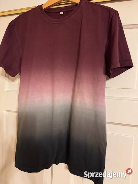 Tshirt męski M różowozielony cieniowany bawełna Rozmiar M sprzedam
