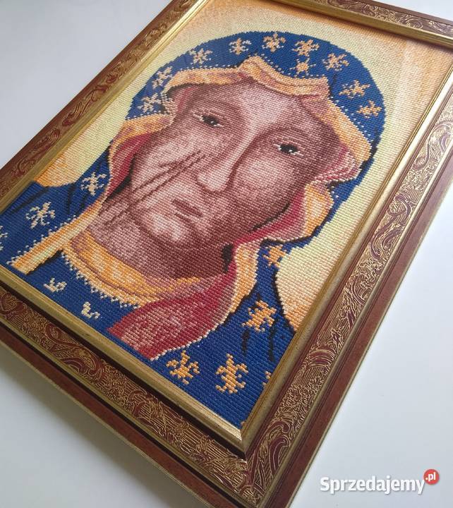 Obraz Matka Boska Maryja Haft Krzyżykowy pomorskie