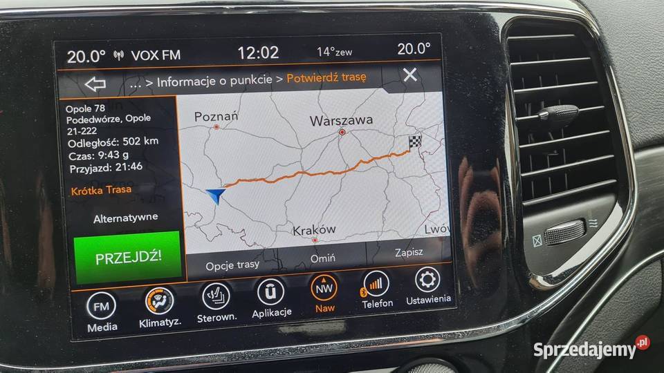 JEEP GRAND CHEROKEE WK2 LIMITED 36 2020 65 000 benzyna+LPG Grand Cherokee dolnośląskie Pietrzykowice