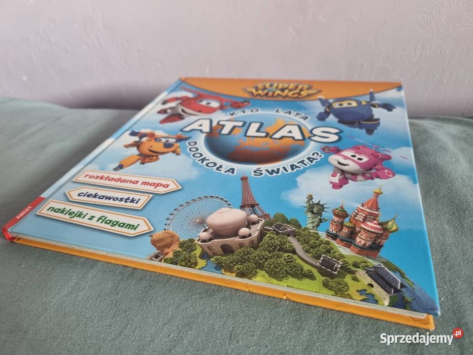 SUPER WINGS Kto lata dookoła świata ATLAS mapa Rumia