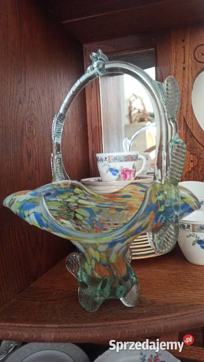 Koszyczek Szklany Typowe lat 6070 Szklane wyroby Gdańsk