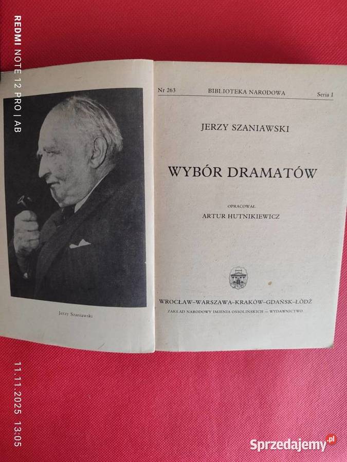 J Szaniawski Wybór dramatów Biblioteka Narodowa śląskie Katowice