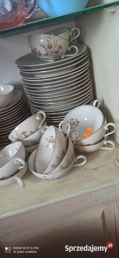 Filiżanka do herbaty z talerzykiem deserowym Porcelana i szkło pomorskie