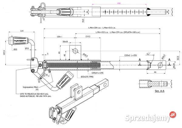 Wrzeciono stopy podporowej STRP521S33 Kamionna