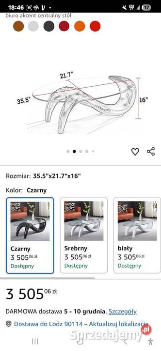 Designerska ława do salonupokoju 16cm Stoliki kawowe i ławy Pabianice